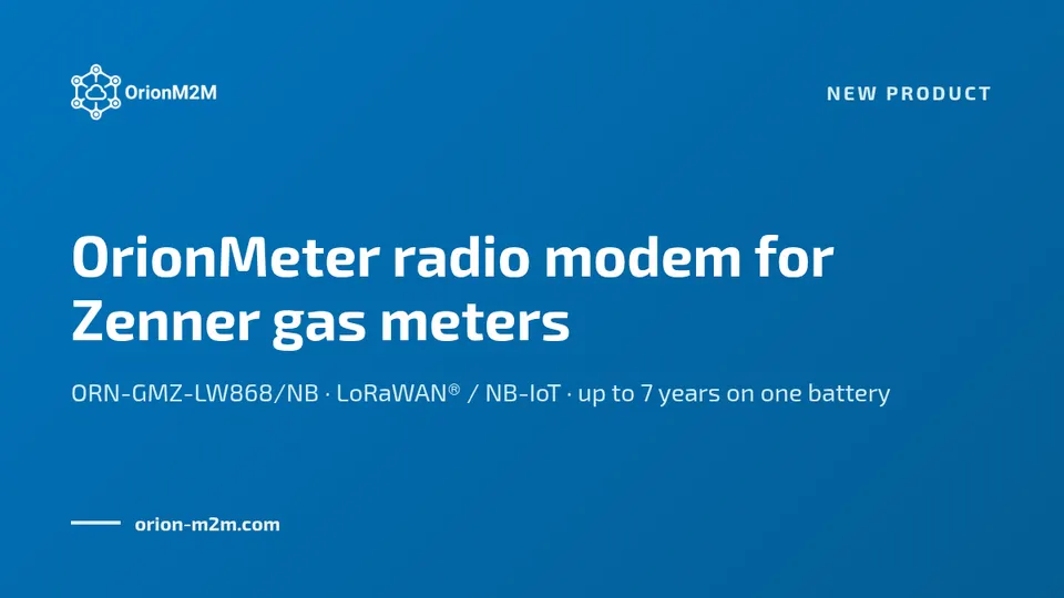 New: OrionMeter radio modem for Zenner gas meters on LoRaWAN® and NB-IoT